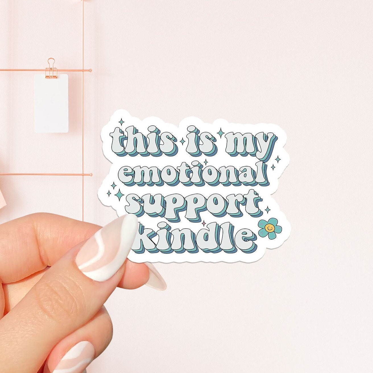 Emotional support Kindle Sticker , bookish Sticker ,book lover gift , bookish Merch , Kindle Sticker , Smut Reader , reading lover, e-reader