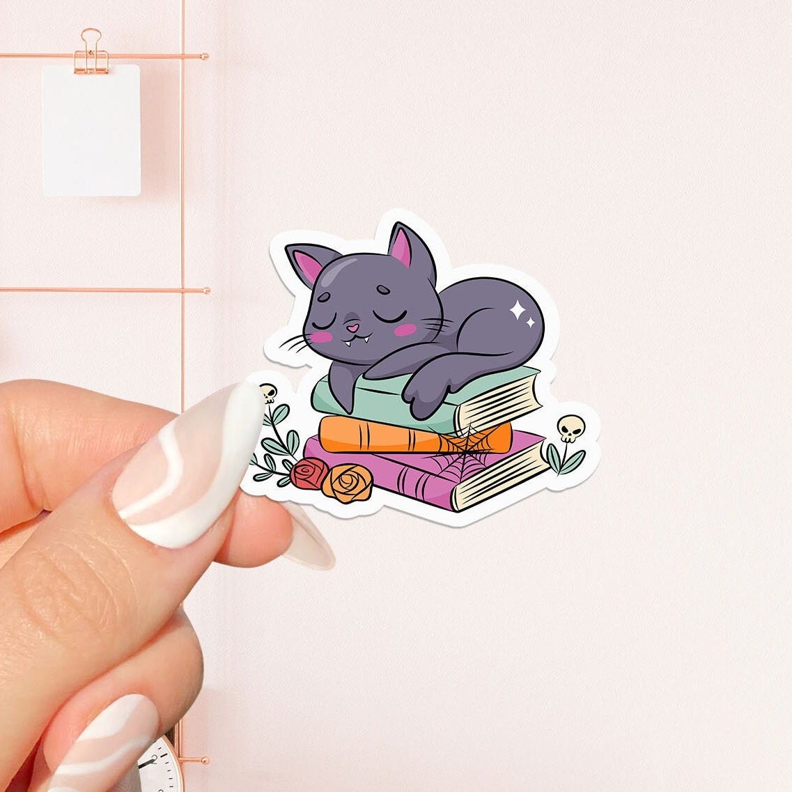 cats and books Sticker, bookish Sticker, book lover gift, bookish Merch , Kindle Sticker, Smut Reader, reading lover, e-reader