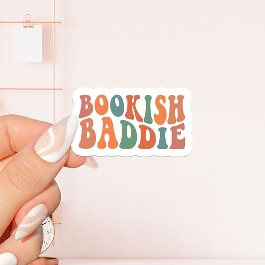 Bookish Baddie Sticker, bookish Sticker, book lover gift, bookish Merch , Kindle Sticker, Smut Reader, reading lover, e-reader