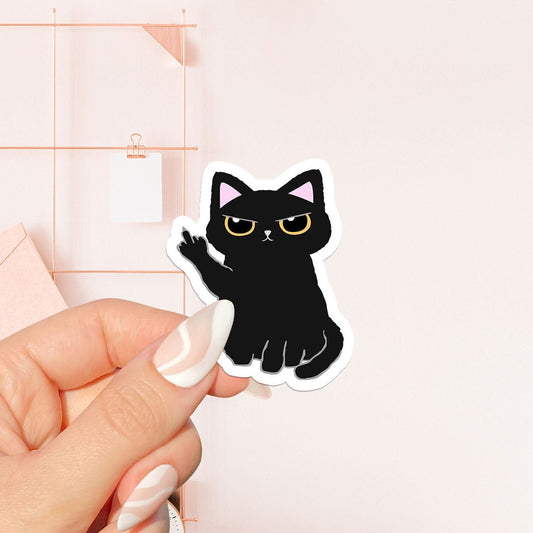 Black Cat Sticker, bookish Sticker, book lover gift,bookish Merch, Kindle Sticker, Smut Reader, reading lover, e-reader