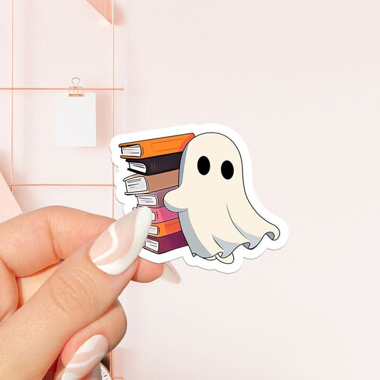 Ghost crying books Sticker, bookish Sticker, book lover gift,bookish Merch, Kindle Sticker, Smut Reader, reading lover, e-reader