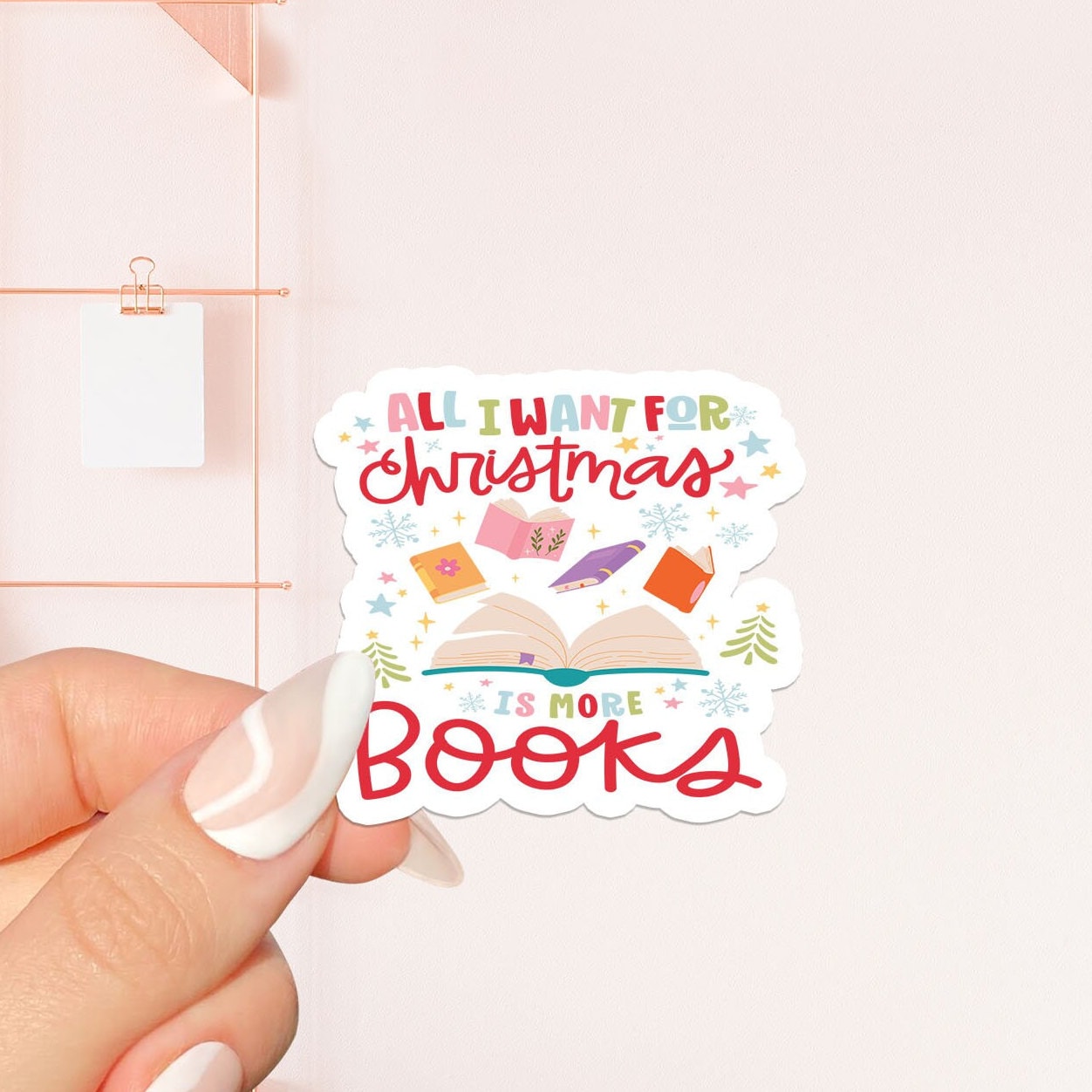 All wanter for Christmas Sticker, bookish Sticker, book lover gift,bookish Merch, Kindle Sticker, Smut Reader, reading lover, e-reader