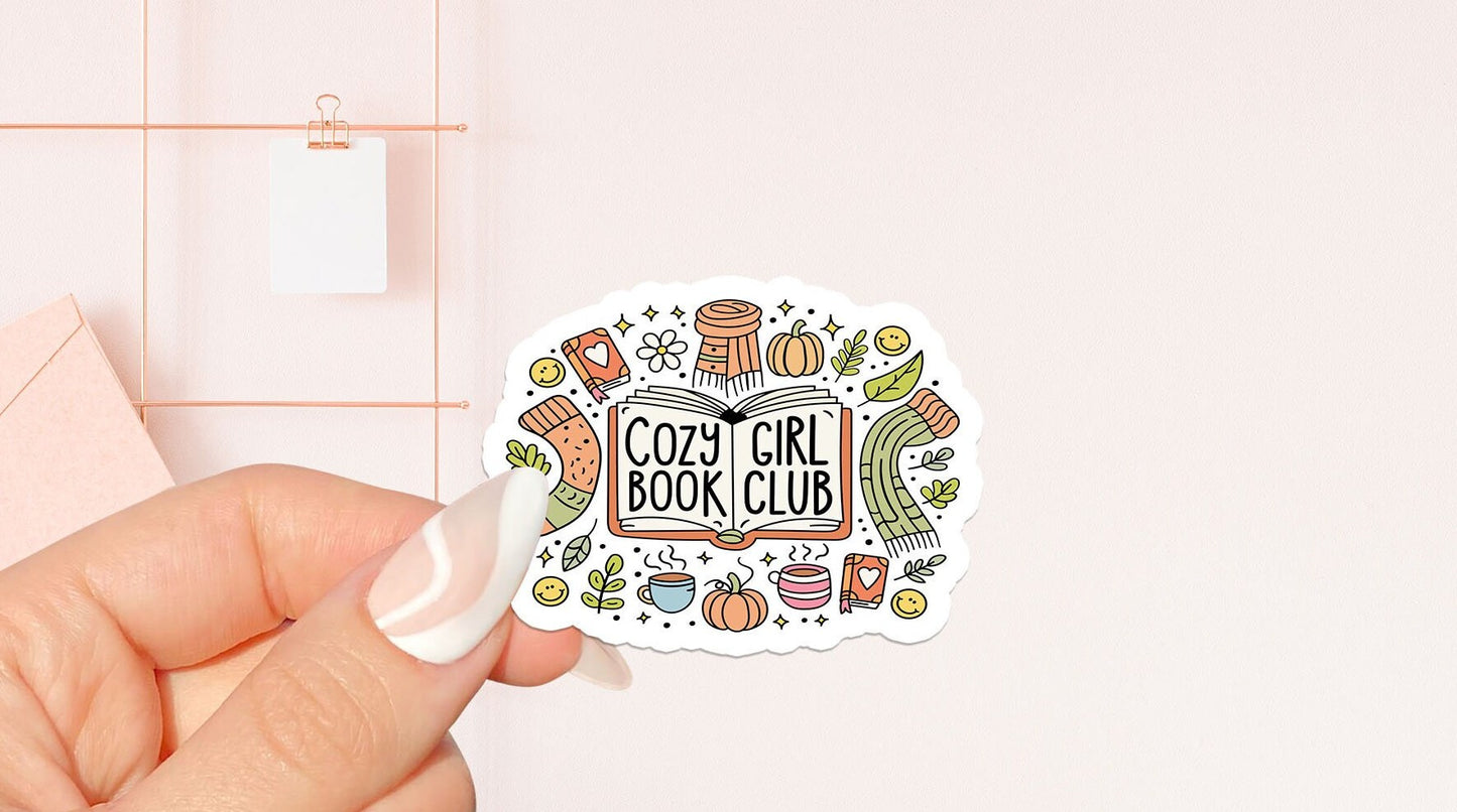 Crazy girl book club Sticker , bookish Sticker ,book lover gift , bookish Merch , Kindle Sticker , Smut Reader , reading lover, e-reader