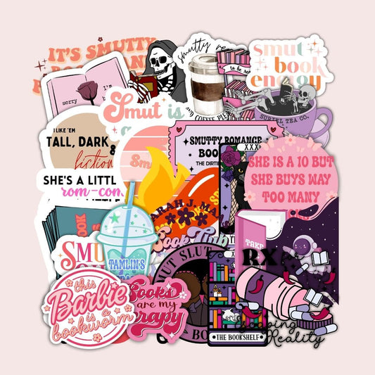 Bundle stickers , bookish Sticker, book lover gift, bookish Merch , Kindle Sticker, Smut Reader, reading lover, e-reader