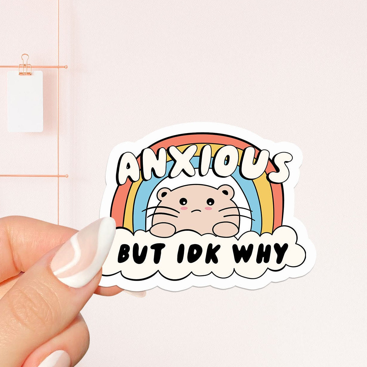 Anxious but IDK why sticker, bookish Sticker, book lover gift, bookish Merch, Kindle Sticker, Smut Reader, reading lover, e-reader